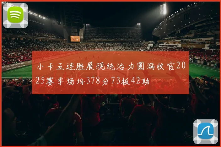 小卡五连胜展现统治力圆满收官2025赛季场均378分73板42助
